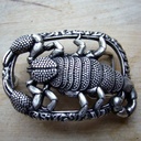 Skorpion, 2cm,silberfarbene Gürtelschließe, Schnalle