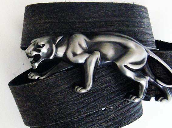 Guenhwyvar, 4cm, Schließe schwarzer Panther, Schnalle