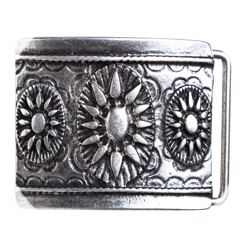 RESI, florale Gürtelschließe, Schnalle für 4 - 4,5cm Riemen, Tracht, Schnalle