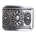 RESI, florale Gürtelschließe, Schnalle für 4 - 4,5cm Riemen, Tracht, Schnalle