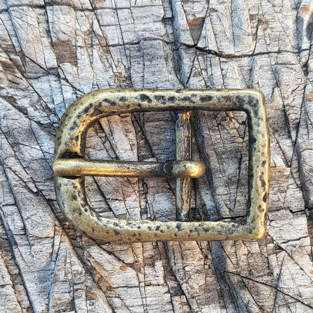 Mittelalter-Rüstungs-Schließe TRIM, 1,8 cm, altmessingfarben, Schnalle