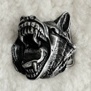 FENRIS,WOLFSRACHEN,Gürtelschließe,Schnalle,für 4cm Riemen,Fb:eisen,Mittelalter,Wikinger,Larp,Cosplay