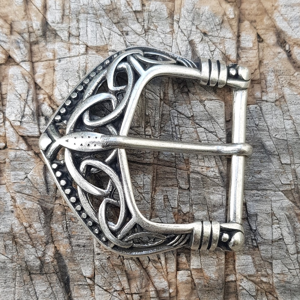 BALDER 30 - Celtic Buckle, silberfarben, 3cm, keltische Knoten-Schließe