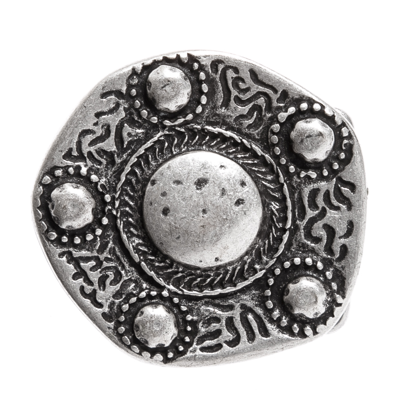 Wikinger Schild-Schließe silberfarben 4cm, Schnalle
