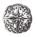 HIBERNIA, 4cm,silberfarbene keltische Knoten-Gürtelschließe, Schnalle