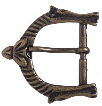 ARAMIS, 3cm, altmesssingfarbene Pferde-Schließe,Mittelalter,Wikinger