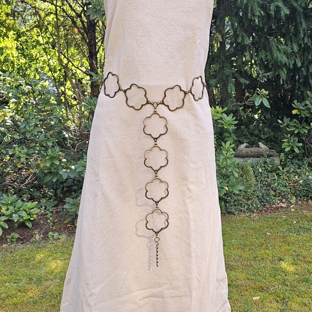Y-Daisy, Ypsilon-Kettengürtel, messingfarben, Mittelalter, Larp, Cosplay