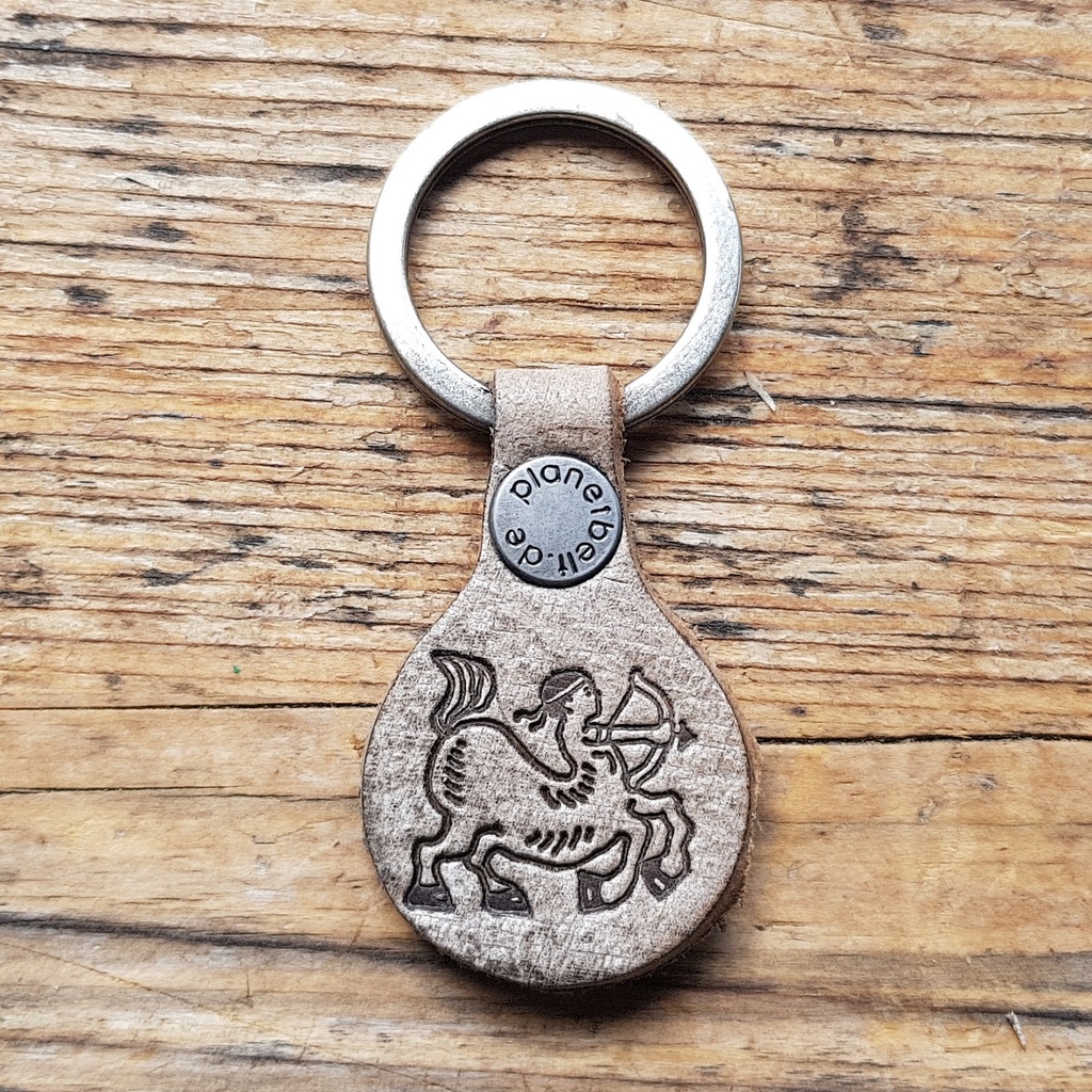 [K5000-Z11] Schlüsselanhänger Sternzeichen SCHÜTZE (21 natural, altsilber)