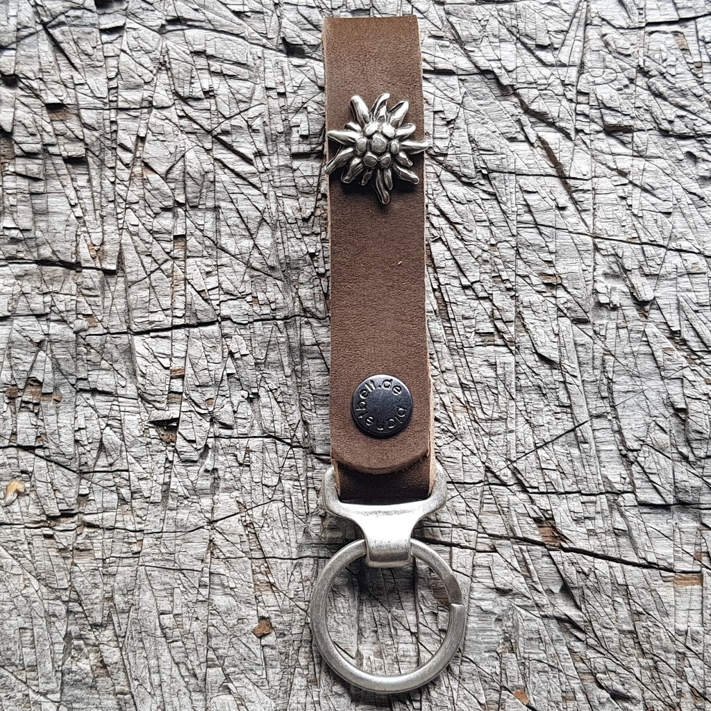 [K5008-212-2.5.2] Schlüsselanhänger SLING, Edelweiß, messing (dunkelbraun)