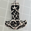 WIKINGERHELM-HAMMER,Fb:silber,Thor,Mjölnir,Mittelalter