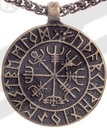 Anhänger VEGVISIR , altmessingfarben