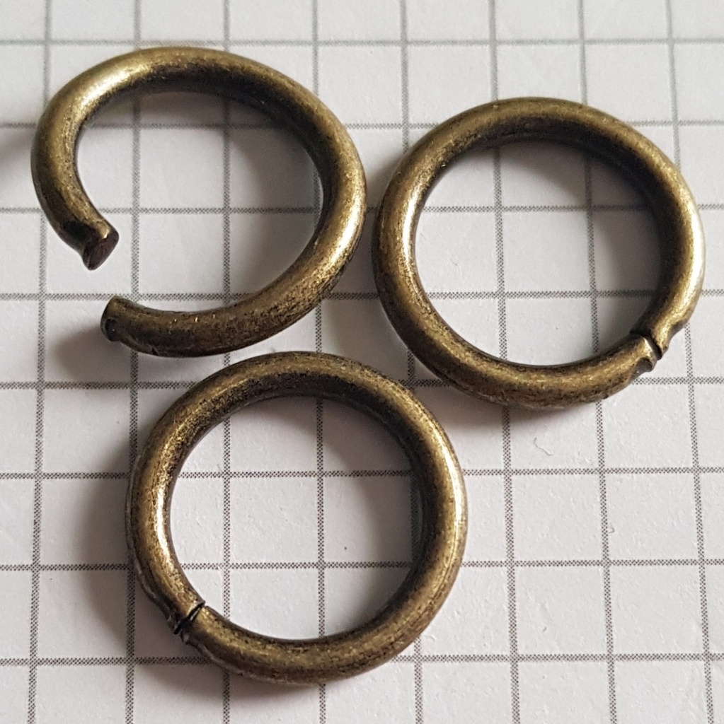 Ring, 12mm, Eisen, FB:altmessing