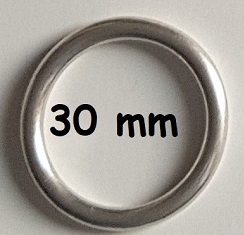Ring, 30mm, gegossen, altsilbern