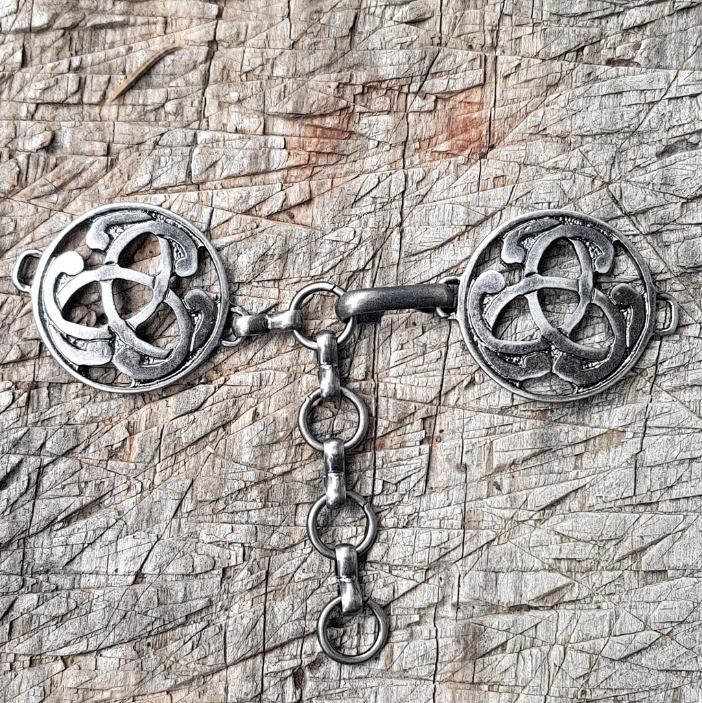 TRISCEL KNOT,Fb:eisen,Verschluss,Wikinger,Kelten,Mantel,Umhang,Mittelalter,Larp