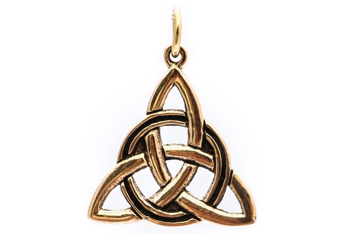[Acb14-2] Anhänger "Alecia" – Bronze-Amulett mit keltischem Knotenmuster 2.5 cm