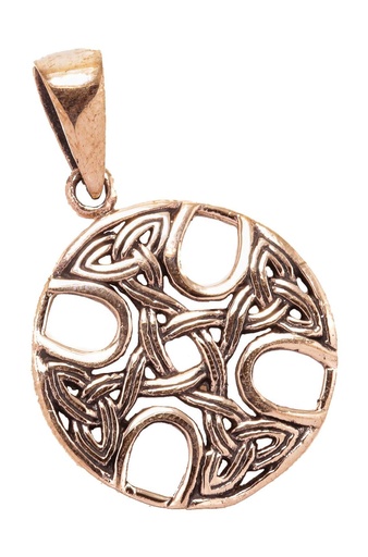 [acb548] Keltischer Anhänger TARA 3.5 cm aus Bronze – Kelten-Kreuz Schmuckanhänger mit mystischer Bedeutung
