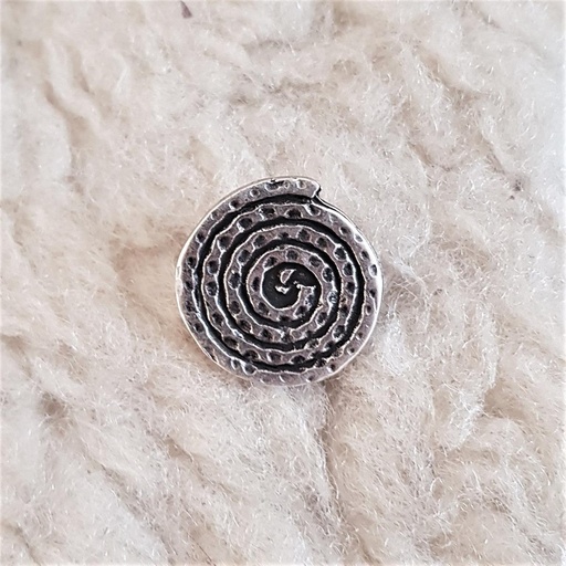 [34044] Spiralplatte, groß, silberfarbener Beschlag