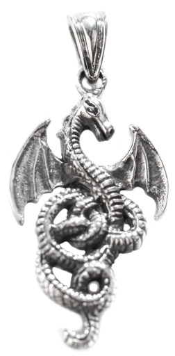 [ad31] Kleiner Drachen-Anhänger SERPY aus 925er Silber – Symbol für Magie und Schutz (3 cm)