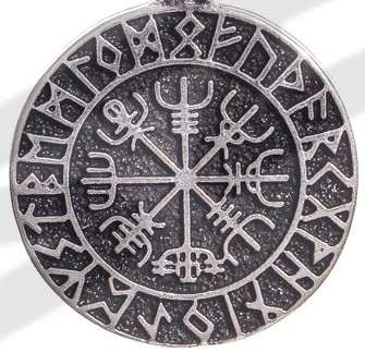 [N-307-1] VEGVISIR, silberfarbener Beschlag