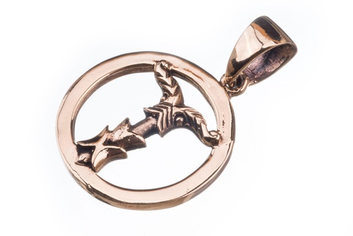 [avb34] Anhänger IRMINSUL KULT aus Bronze – Germanisches Weltsäulen Amulett 3,2 cm