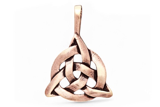 [acb89] Keltischer Anhänger TALIESIN aus Bronze – Mystischer Knoten als Schutzsymbol (2,8 cm)