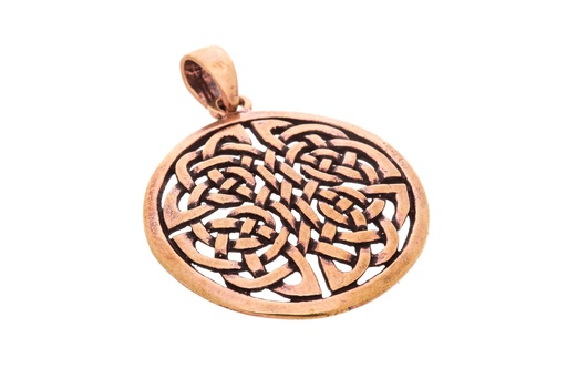[acb52] Schmuck Anhänger Aventur Ø 2,8 cm – Bronze – Keltisches Amulett der vier Elemente für Harmonie & Schutz