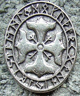 [32598] Thors Kreuz, silberfarbener Beschlag