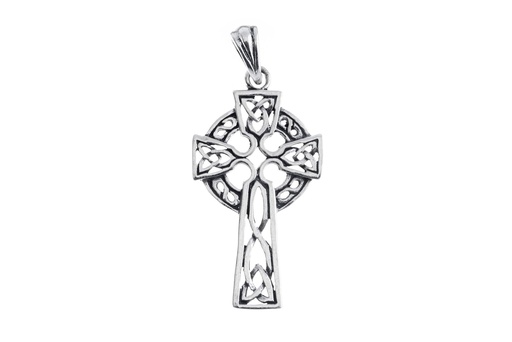 [ak1] Keltischer Anhänger AÍDEN aus 925er Silber – Mystisches Kelten-Kreuz als Symbol für Schutz und Spiritualität (4,2 cm)