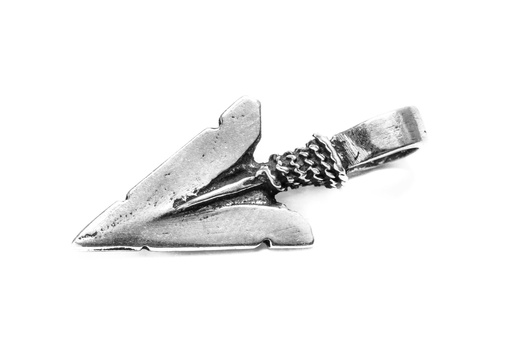 [am64] Pfeilspitzen-Anhänger SOGNIR aus 925er Silber – Wikinger-Amulett für Schutz und Zielstrebigkeit (2,6 cm)