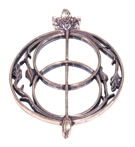 [acb2] Schmuck Anhänger Chalice Ø 4,4 cm – Bronze – Keltisches Amulett des Kelchs von Avalon