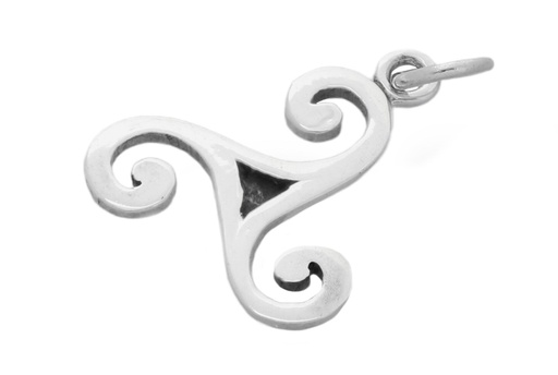 [ac60] Schmuck Anhänger Svanya 2,1 cm – Silber 925 – Keltisches Triskele-Amulett für Schutz & Wandel