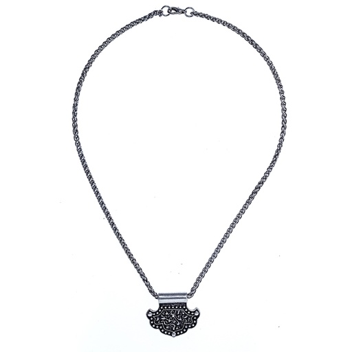 [PK-5167-1] Halskette birka hammer, silberfarben