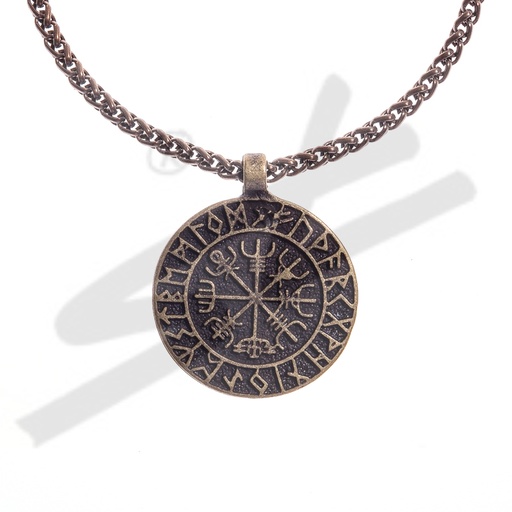 [32658] Halskette VEGVISIR , messingfarben