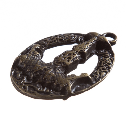 [P-5173-21] Anhänger Mjölnir, altmessingfarben