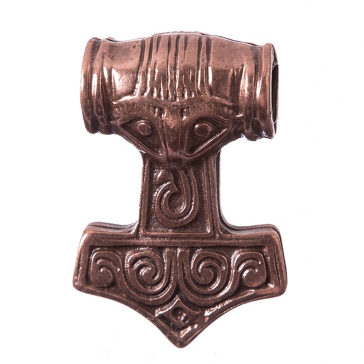 [P-5172-4] Thors Hammer Anhänger kupferfarben – Massiver Wikinger-Talisman aus Zamak