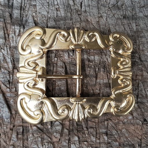 [35737] FREIBEUTER, 4cm, goldfarbene Gürtelschließe, Schnalle, Pirat