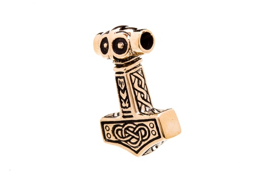 [Atb36-2] Schmuck Anhänger Thorfinn – Thorshammer Mjölnir 2,3 cm – Bronze – Nordisches Schutzamulett
