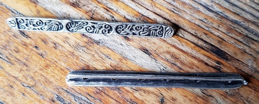 [32784] Wikinger Stab-Kettenverteiler-Paar 'GOTLAND', silberfarben