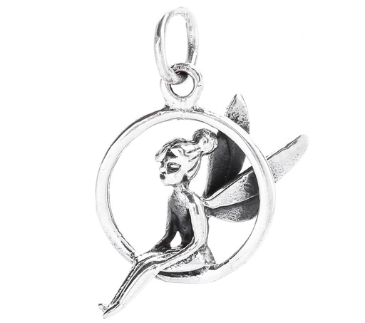 [am93] Elfen-Anhänger LINA aus 925er Silber – Symbol für Magie und Leichtigkeit (2,3 cm)