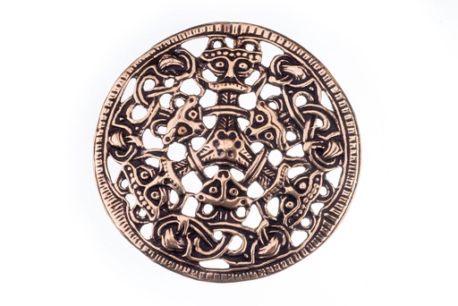 [avb516] Anhänger HAGAL aus Bronze – Wikinger Schutzrune Amulett Ø 5 cm