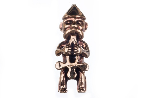 [avb53] Anhänger THOR AUF SEINEM THRON aus Bronze – Wikinger Amulett 2,9 cm