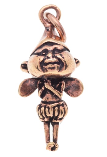 [amb119] Gnom-Anhänger NOBBI aus Bronze – Verspieltes Symbol für Naturgeister (2,9 cm)