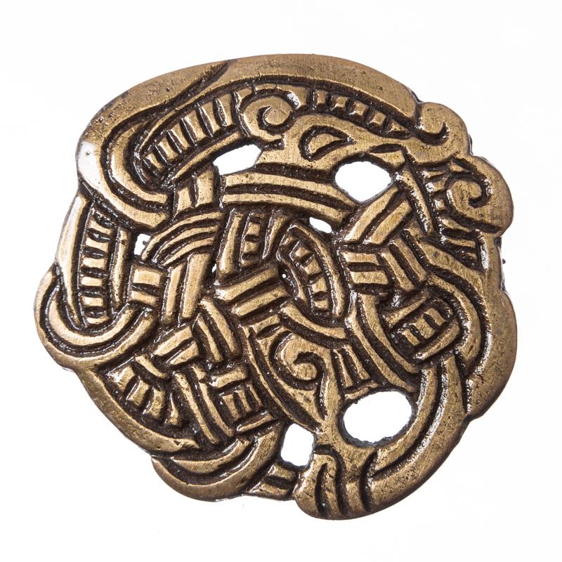Anstecker Celtic Fibel, messingfarben