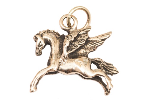 [amb520] Schmuckstück  Schmuck Anhänger KYLA 2.4 cm Kleiner Pegasus Bronze 2.4 cm