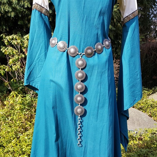 [31667] Kettengürtel Y-Gürtel Y-Byzanz silberfarben Ypsilongürtel Accessoire für Larp, Mittelalter und Alltag