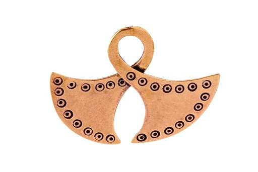 [avb504] Anhänger THUANA Kultaxt aus Bronze – Wikinger Doppelaxt Amulett 3,5 cm