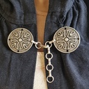 LILIEN-Quartett,Verschluss,Umhang,Fb:silber,Mittelalter,Larp,Musketiere