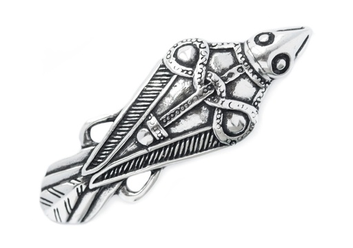 [av47] Anhänger MUNIN aus Silber – Rabe Odins Wikinger Amulett 5 cm