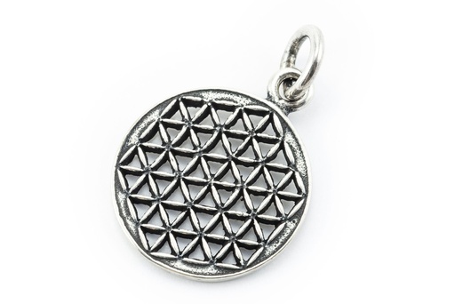 [WK2015-am159] Amulett, Anhänger 'Blume des Lebens' aus Silber 925 - Mittelalter, Larp, Fantasy Schmuck