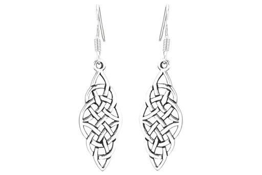 [oh145] ALICIA Ohrringe aus Silber – Keltischer Ohrhänger Asgard Stil 4,5 cm